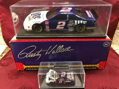 RUSTY WALLACE #2 Miller Lite 1997 RCCA 1/24 BW Banco y 1/64 HO Juego de fundas para auto Foto 1 de 4