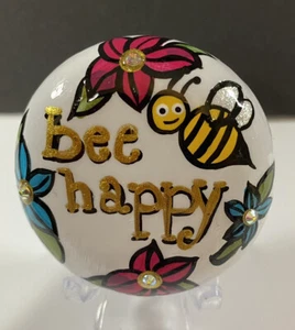 Bee Happy - Ermutigungsbiene - Kindness Rock - von Jadel Rocks - Bild 1 von 5
