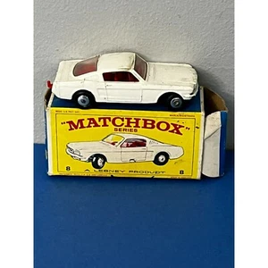 Matchbox Lesney Vintage 1966 Ford Mustang No. #8 w/ Steering in Original Box - Picture 1 of 12
