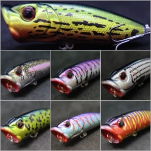 Topwater Pêche Leurre 7cm 9.9ml Popper Pour Bass Pêche T605 - Photo 1/120