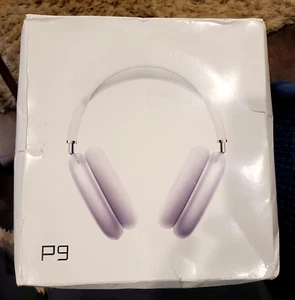 P9 Wireless Bluetooth Headphones Headband - White- NEW/WORN BOX - FAST SHIP - Picture 1 of 3