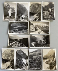 Lot of 12 Vintage RPPC by Byron Harmon Canadian Pacific Railway Trains Bridges - Picture 1 of 10