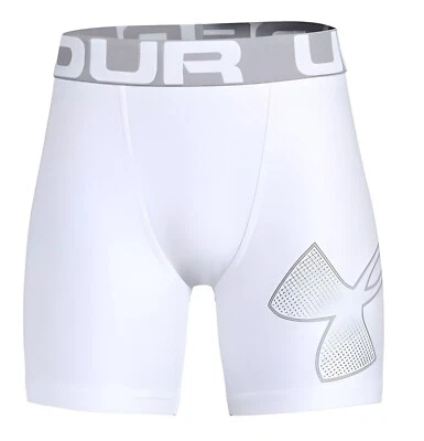 Under Armour L76109 Big Boys White Heatgear Armour Fitted Shorts Size Large - Image 1 of 3