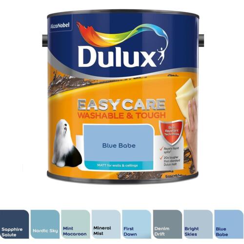 Dulux Paint Shades of Blue Easycare Washable & Tough Matt Emulsion 2.5 Litres