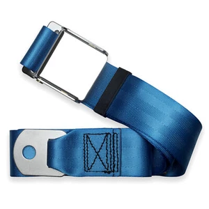 RetroBelt Cobalt Blue Aviation Lap Belt 60" With Hardware - Picture 1 of 3