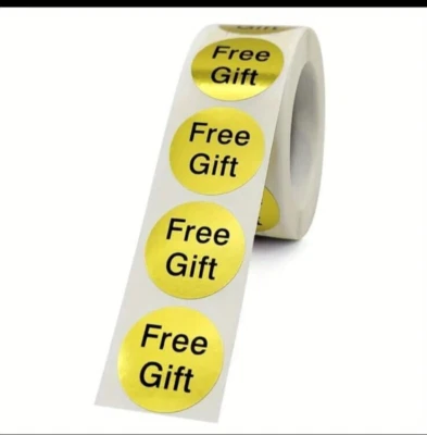 500 Pieces As Gift Golden For Handmade Crafts Business Card Stamp Labels Stick - Image 1 of 4