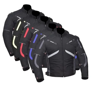 Motorcycle Motorbike Cordura Men's Jacket Waterproof Textile CE Armoured - Picture 1 of 17
