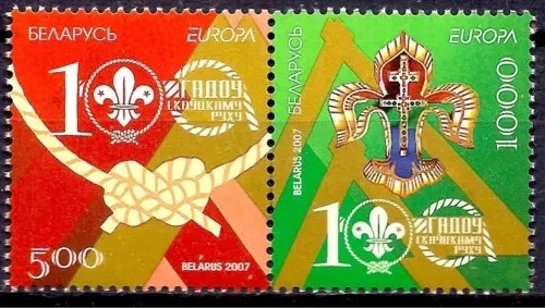 s51972 BELARUS 2007 EUROPA CEPT MNH** 2v SCOUT — 第 1/1 张图片