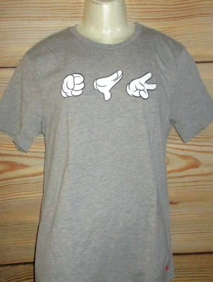MENS DIVIDED BY H&M DISNEY COLLECTION MICKEY MOUSE HANDS GRAY T-SHIRT SIZE XL - Image 1 of 3