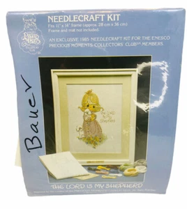 Kit de aguja de colección Precious Moments "El Señor es mi pastor" 1985 artesanía - Imagen 1 de 2