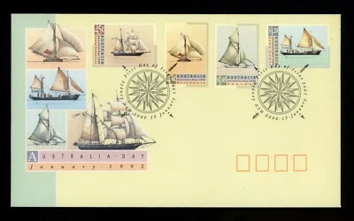 Postal History Australia FDC #1249-1252 Tall Sailing Ships 1992 - Image 1 of 2