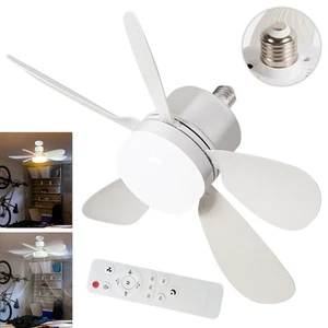 Modern Led Ceiling Fan w/Light Dimmable E27 Living Room Bedroom Fan Lamp 3 Speed - Picture 1 of 12