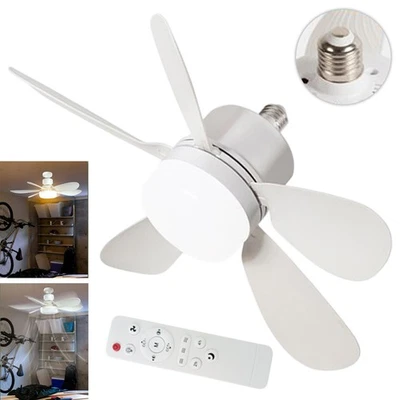 Modern Led Ceiling Fan w/Light Dimmable E27 Living Room Bedroom Fan Lamp 3 Speed - Image 1 of 4