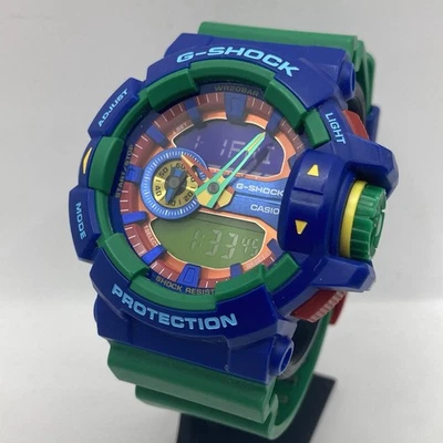 Rare Casio G-SHOCK GA-400 Hyper Colors 2014 Green Blue Red Yellow New Battery - Image 1 of 4