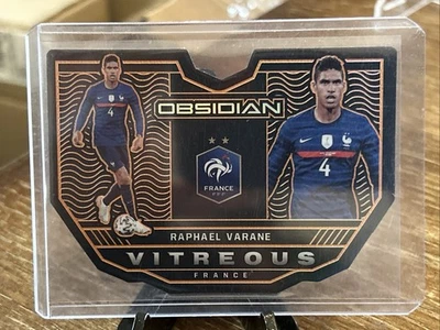 2021 22 Panini Obsidian Raphael Varane Orange VITREOUS /30 France - Image 1 of 3