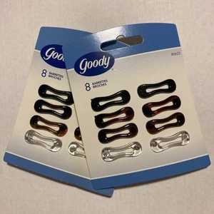 Goody Plastic Oval Hair Clips 1" Stay Tight Hold Barrettes (2 Sets) New 2004 G63 - Picture 1 of 13