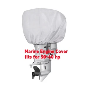 30 to 60 HP Boat Outboard Motor Engine Cover Silver Universal Trailerable - Picture 1 of 6