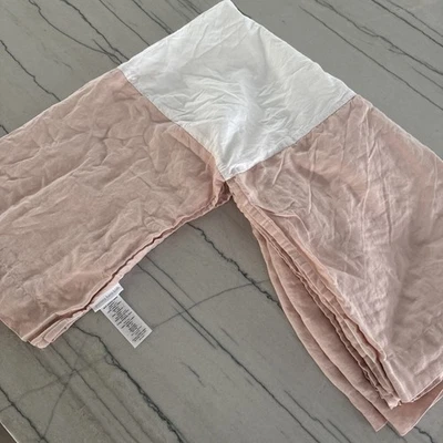 Pottery Barn Kids Crib Bed Skirt  Blush Dusty Pink Linen 5441414 - Photo 1/4