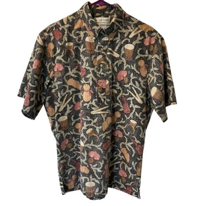 Reyn Spooner X Dietrich Varez Shirt Mens L Reverse Print 1/2 Button Music Band - Picture 1 of 6