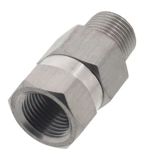25 Erie Tools Pressure Washer 3/8" Male to Female NPT Stainless Steel Coupler - Picture 1 of 2
