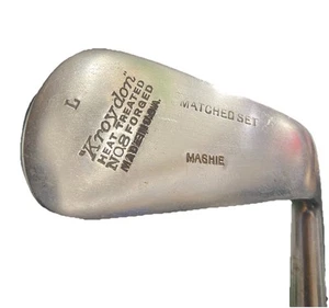 Kroydon Heat Treated No. 8 Forged Mashie 4 Iron 35* RH Hickory 36" Leather Grip - Picture 1 of 16