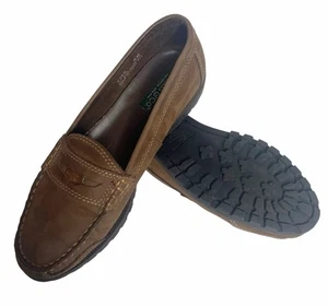 Vintage G.H. Bass braune Penny-Loafer aus Leder adrette Sohle Damenschuhe 9 M - Bild 1 von 18