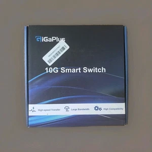 GigaPlus 5-Port 10Gb Ethernet Switch Unmanaged with 5 x 10G RJ45 Ports -CHA - Afbeelding 1 van 4
