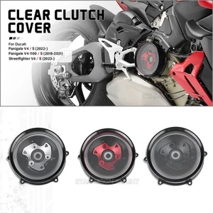 For Ducati Panigale V4 S Clear Clutch Cover Streetfighter V4 Engine Protection - Picture 1 of 11