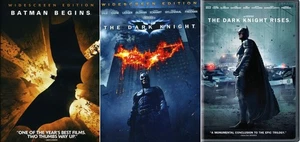 The Dark Knight Trilogy Batman Begins The Dark Knight The Dark Knight Rises DVD - Picture 1 of 4