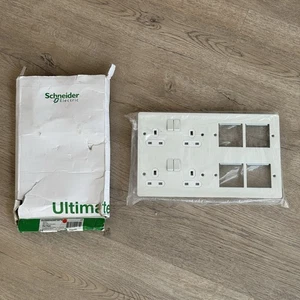 Placa de medios plana Schneider GU32204DMPWPW 2x 2 velocidades + 4x salidas de módulo EURO - Imagen 1 de 8