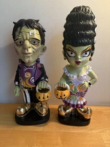 NWT SWEET STREET FRANKENSTEIN’S MONSTER & BRIDE HALLOWEEN FIGURES 17” AND 15.5” - Picture 1 of 7