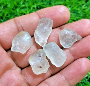 5 Pcs Lot Unique White Topaz Raw Size 17-21 MM Loose Gemstone Jewelry For Making - Picture 1 of 5