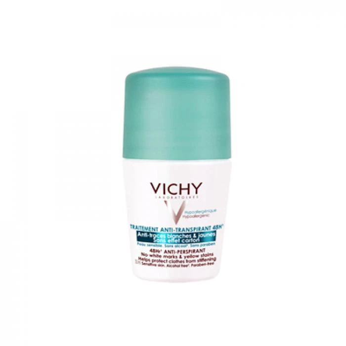 nuovo VICHY DEODORANTE anti-traspirante anti-tracce roll on 50ml