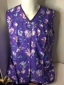 Haband for Her Snap Apron Smock Large Purple New - Picture 1 of 3