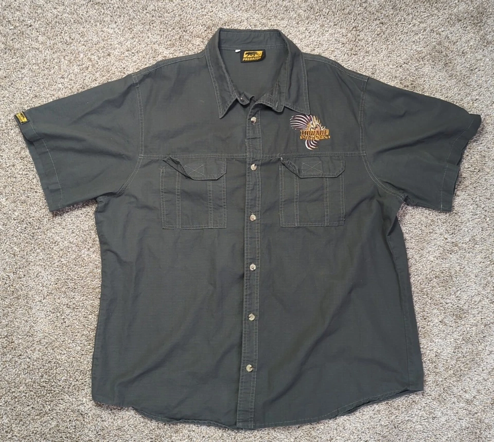 Predator Brown Authentic Safari African Hunting Shirt Thwane Men's Size XL Cargo - Image 1 of 4