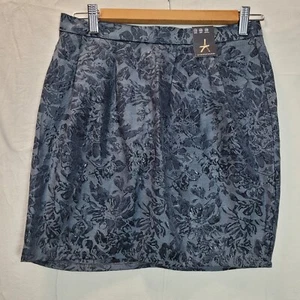 Atmosphere Short Mini Skirt Women Size 12 Grey Floral Ladies Skirt - Picture 1 of 8