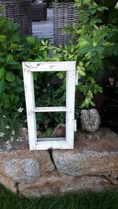 altes Fenster Flügel Holz Sprossen Deko Shabby Spiegel - Bild 1 von 9