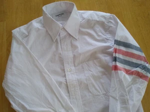 NWOT Thom Browne White Poplin Woven 4 Bar Sleeve Stripe 14.5-32 TB0 MSRP $550 - Picture 1 of 7