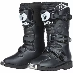 ONEAL RIDER PRO JUGEND MOTOCROSS STIEFEL SCHWARZ KINDER JUNIOR MX JR FAHRRAD NEU GÜNSTIG - Bild 1 von 3