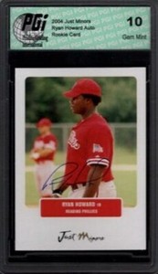 @ RYAN HOWARD 2004 Just Minors Auto Autograph Rookie Card