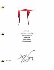 Bill Skarsgard Signed Autograph Stephen King It Full Movie Script - Pennywise