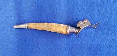 Vintage pull thru knife sharpener,Sterling-Stag-hallmarked - Image 1 of 4