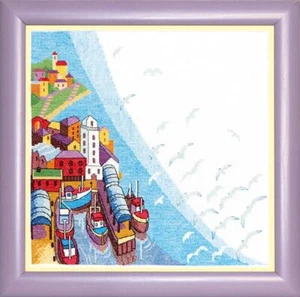 Kit de punto de cruz contado hágalo usted mismo "verano brillante" 10,6 x 10,6 pulgadas / 27,0 x 27,0 cm - Imagen 1 de 1