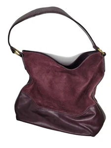Frittiertasche Paige Hobo lila Tragetasche Leder Wildleder Messing italienisches Leder EUC - Bild 1 von 12