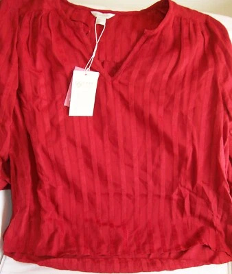 Monsoon Sasha Chenille Top orange / red textured blouse Size 12 New Tags BNWT - Image 1 of 4
