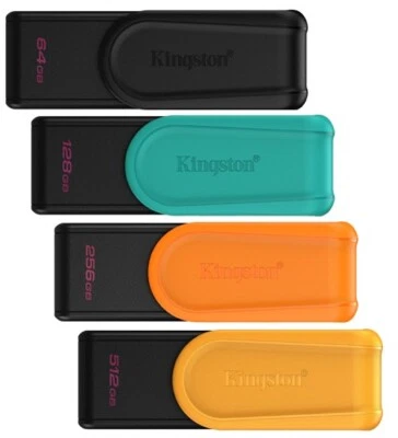 KINGSTON DTX S EXODIA FLASH SWIVEL CAP USB 3.2 DRIVE 512GB 256GB 128GB 64GB LOT - Image 1 of 3