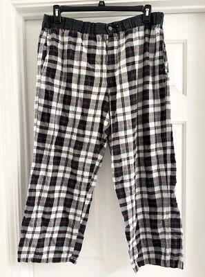 Calvin Klein Sleepwear Women’s Size L Black White Plaid Lounge Pants 1 - Image 1 of 4