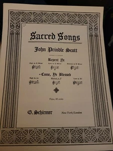 Geistliche Lieder COME Ye Blessed Medium F Voice Scott 1944 Noten Schirmer S333 - Bild 1 von 5