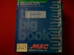 2000/2001 MSC BIG BOOK INDUSTRIAL SUPPLY MANUAL EXCELLENT REFERENCE INFORMATION - Picture 1 of 5