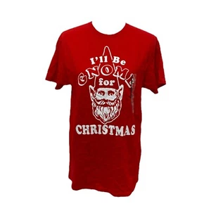 Unisex Adult Large Christmas Shirt Fifth Sun Red Gnome Christmas Short Sleeve - Picture 1 of 7